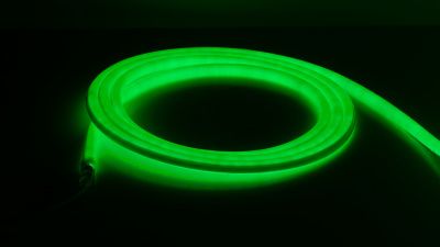 Неон круглый 220V, цвет зеленый NEONTHIN-CIRCLE-220-G-SILICONE-16-MEN