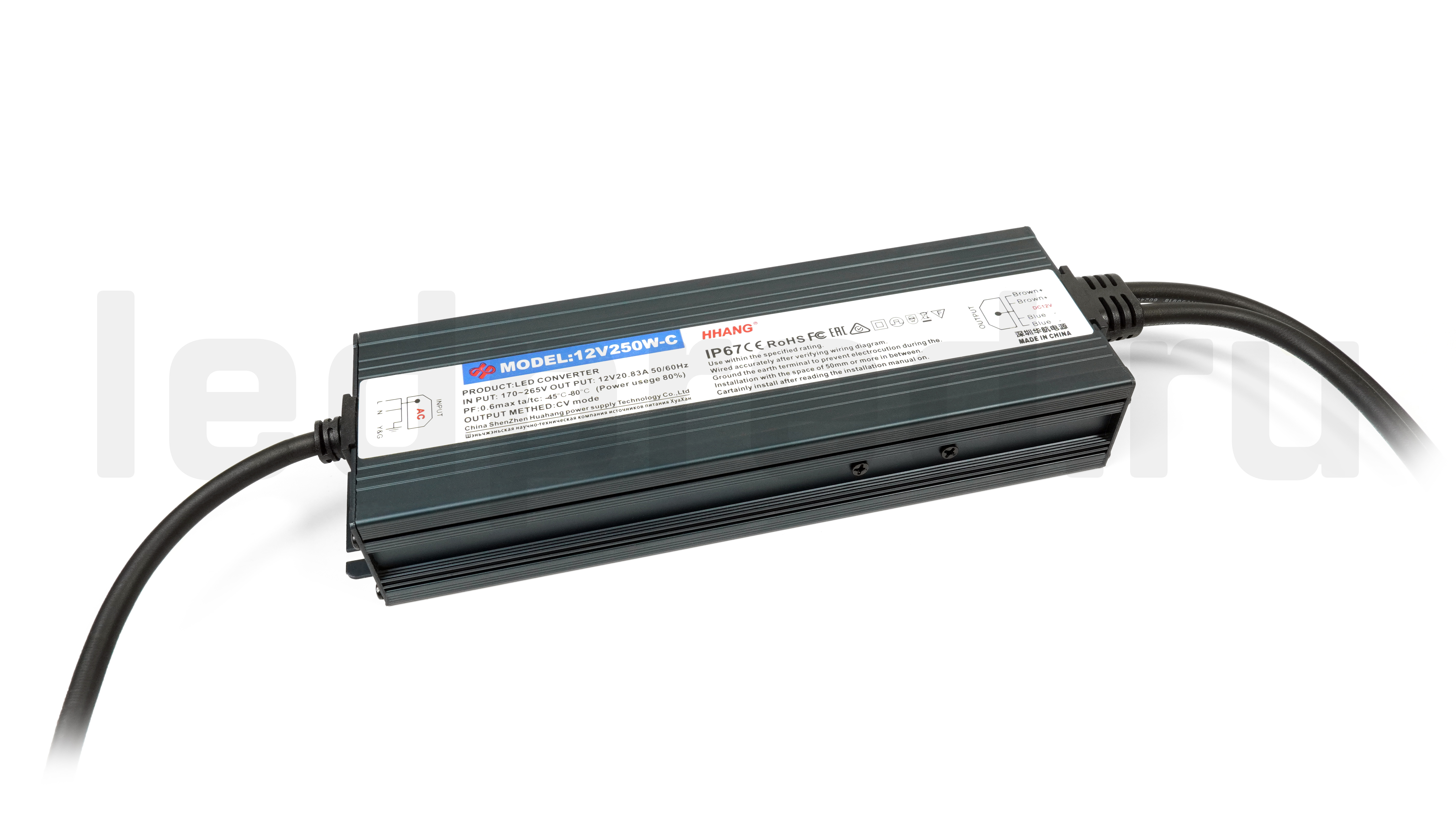 Блок питания SLIM-12V-3Y-250W-IP67-HH