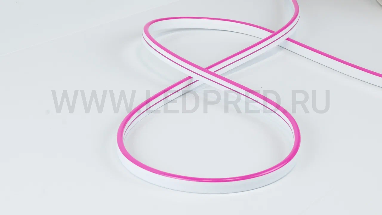 Тонкий неон 12V, цвет светло-розовый NEONTHIN-12-LP-SILICONE612-10mm-MEN