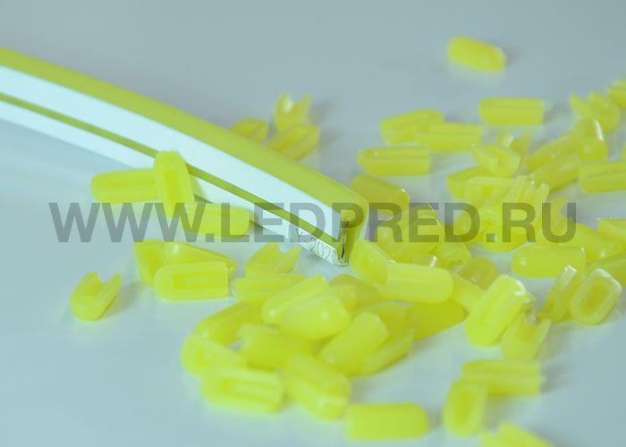 Заглушка желтая для тонкого неон NEONTHIN-12-ZAGLUSHKA-YELLOW-SILICONE612-10mm-TP