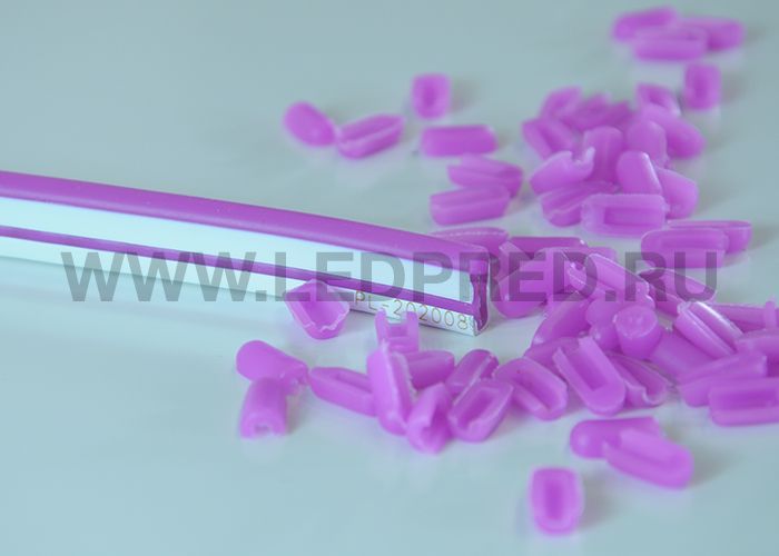 Заглушка пурпурная для тонкого неон NEONTHIN-12-ZAGLUSHKA-PURPLE-SILICONE612-10mm-TP