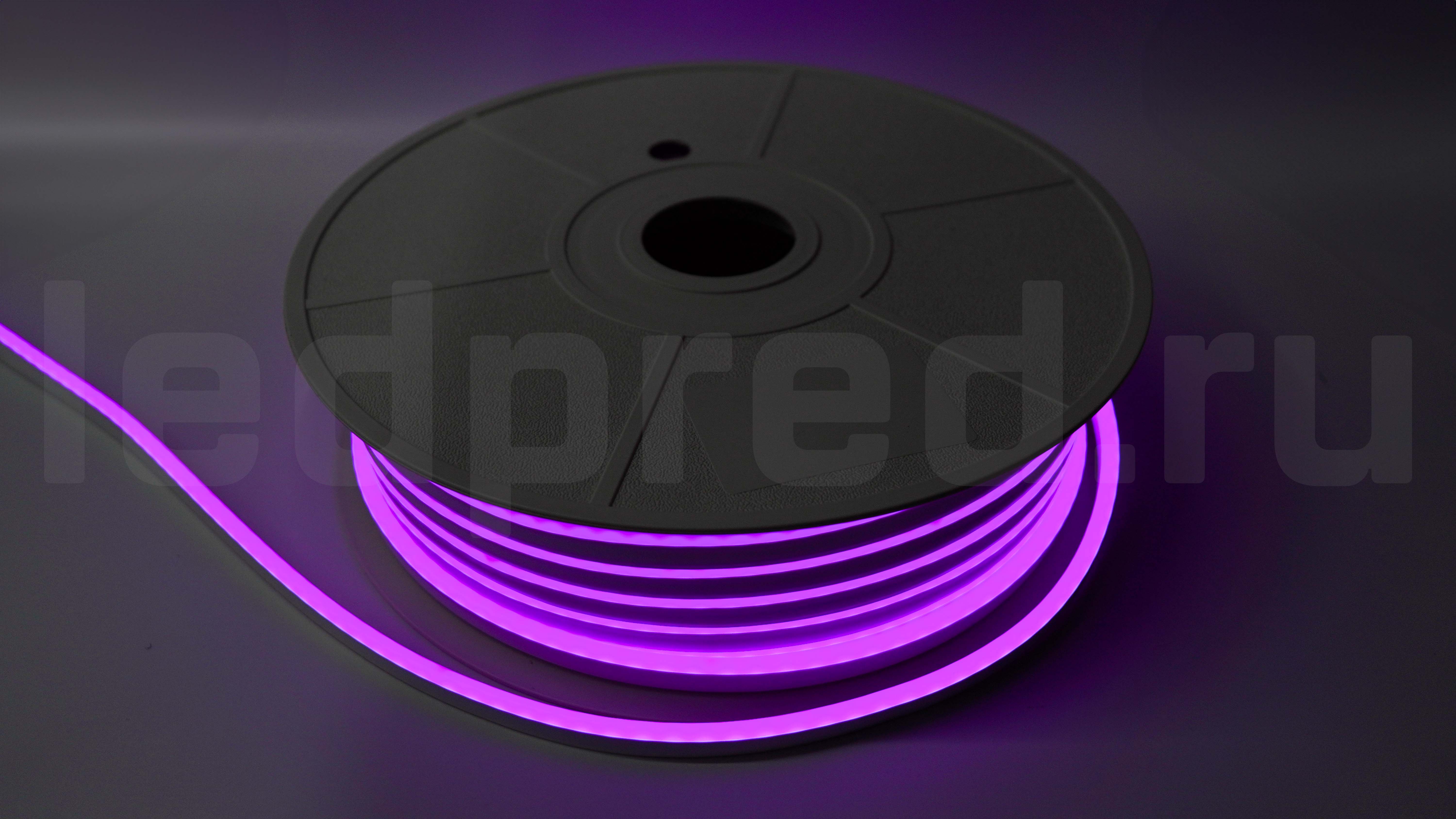Неон тонкий 12V, цвет пурпурный NEON-612-SIL-DC12-PURPLE-10mm-MEN