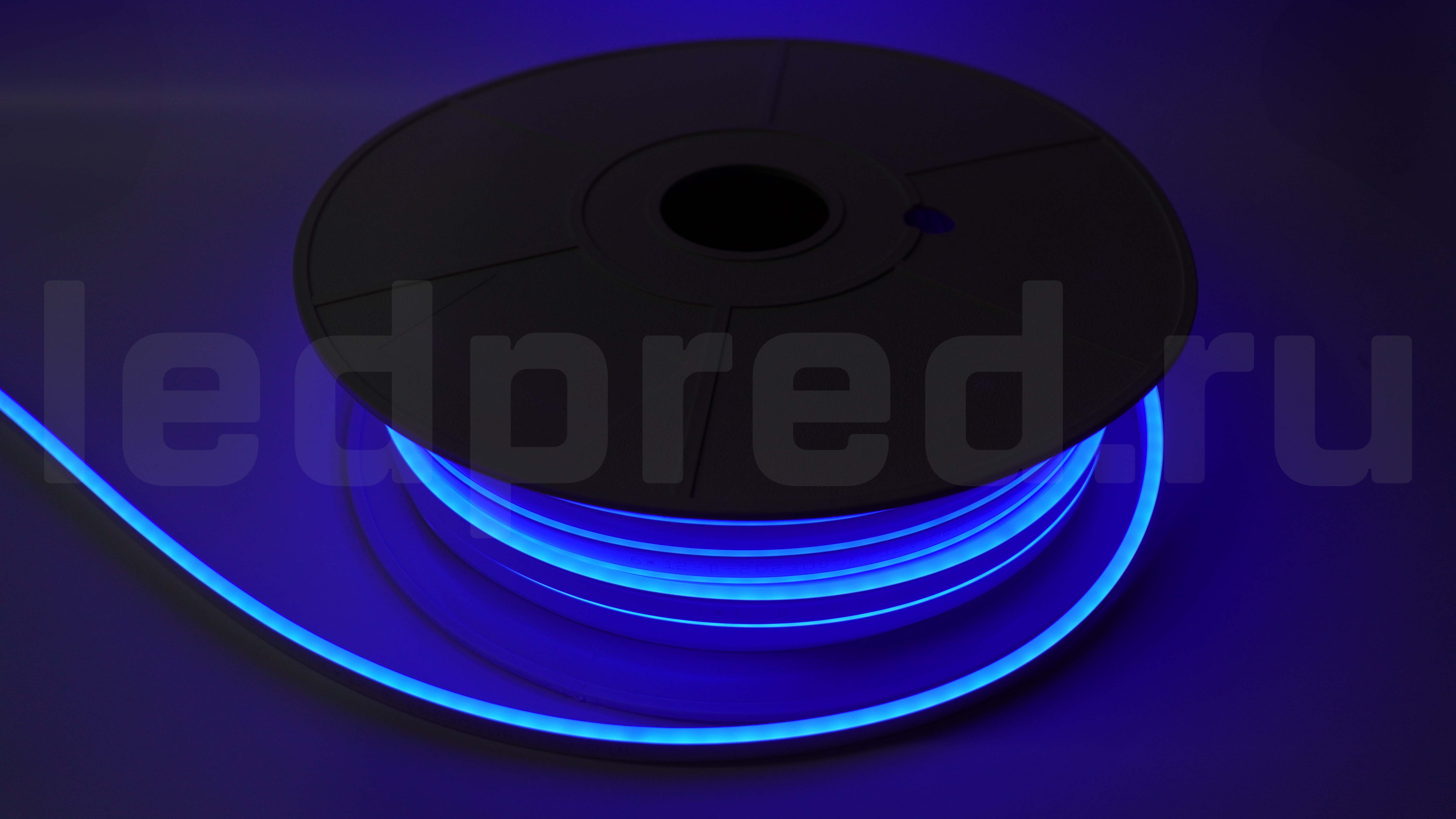 Неон тонкий DX-12V, цвет синий NEON-612-SIL-DC12-BLUE-10mm-MEN