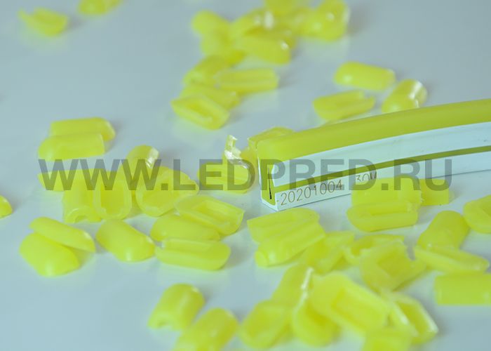 Заглушка желтая для тонкого неон NEONTHIN-12-ZAGLUSHKA-YELLOW-SILICONE816-10mm-TP