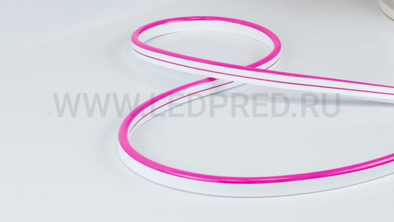 Тонкий неон 12V, цвет светло-розовый NEONTHIN-12-LP-SILICONE816-10mm-MEN