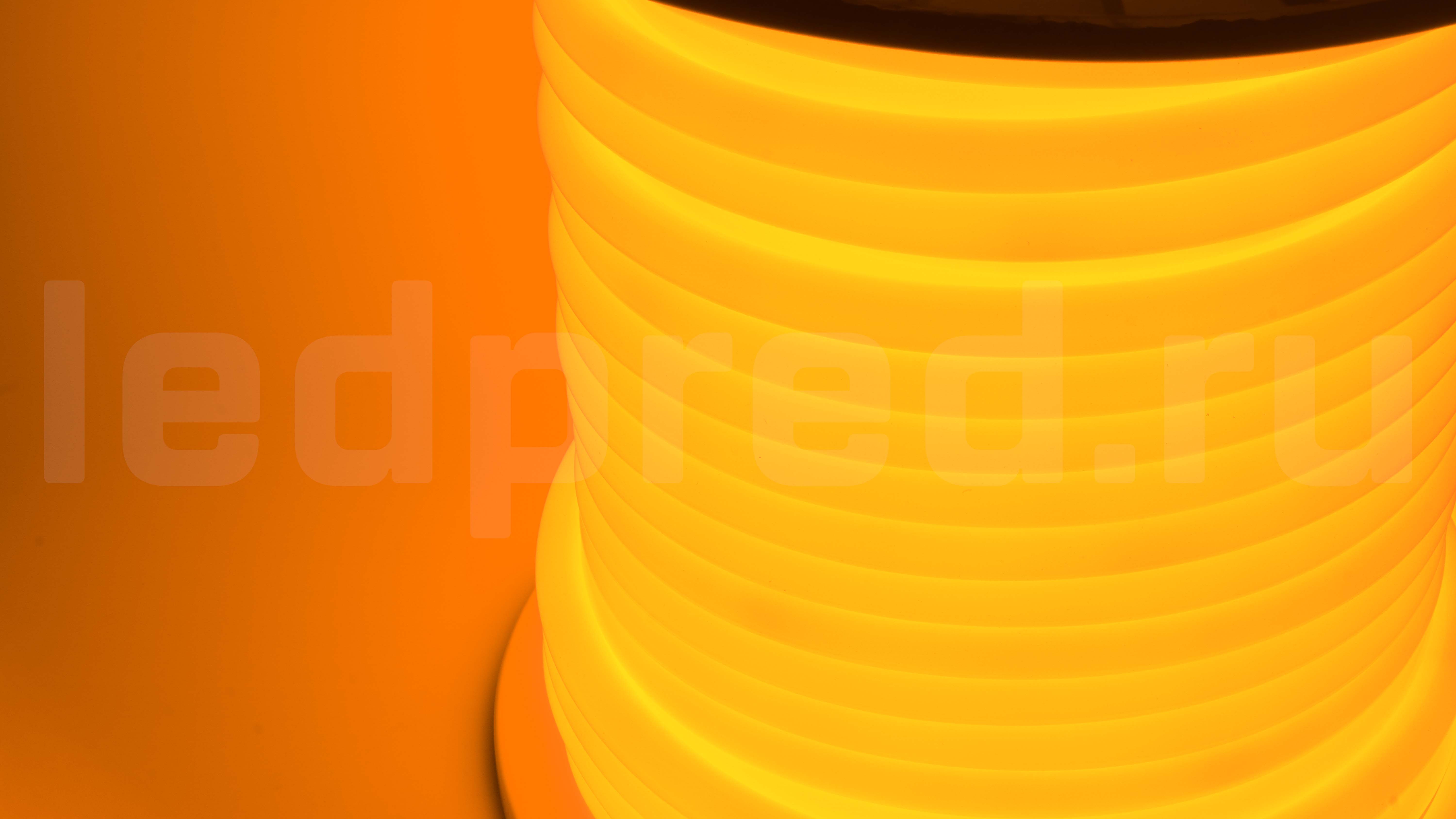 Неон круглый 220V, цвет желтый NEONTHIN-CIRCLE-220-Y-SILICONE-16-MEN