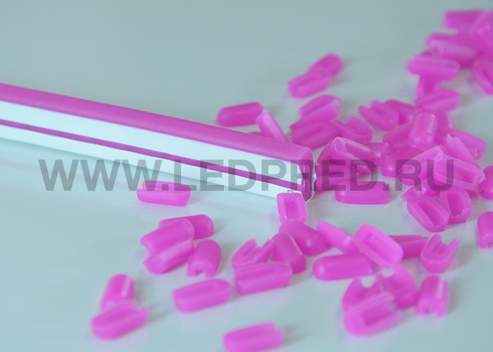Заглушка розовая для тонкого неон NEONTHIN-12-ZAGLUSHKA-PINK-SILICONE612-10mm-TP