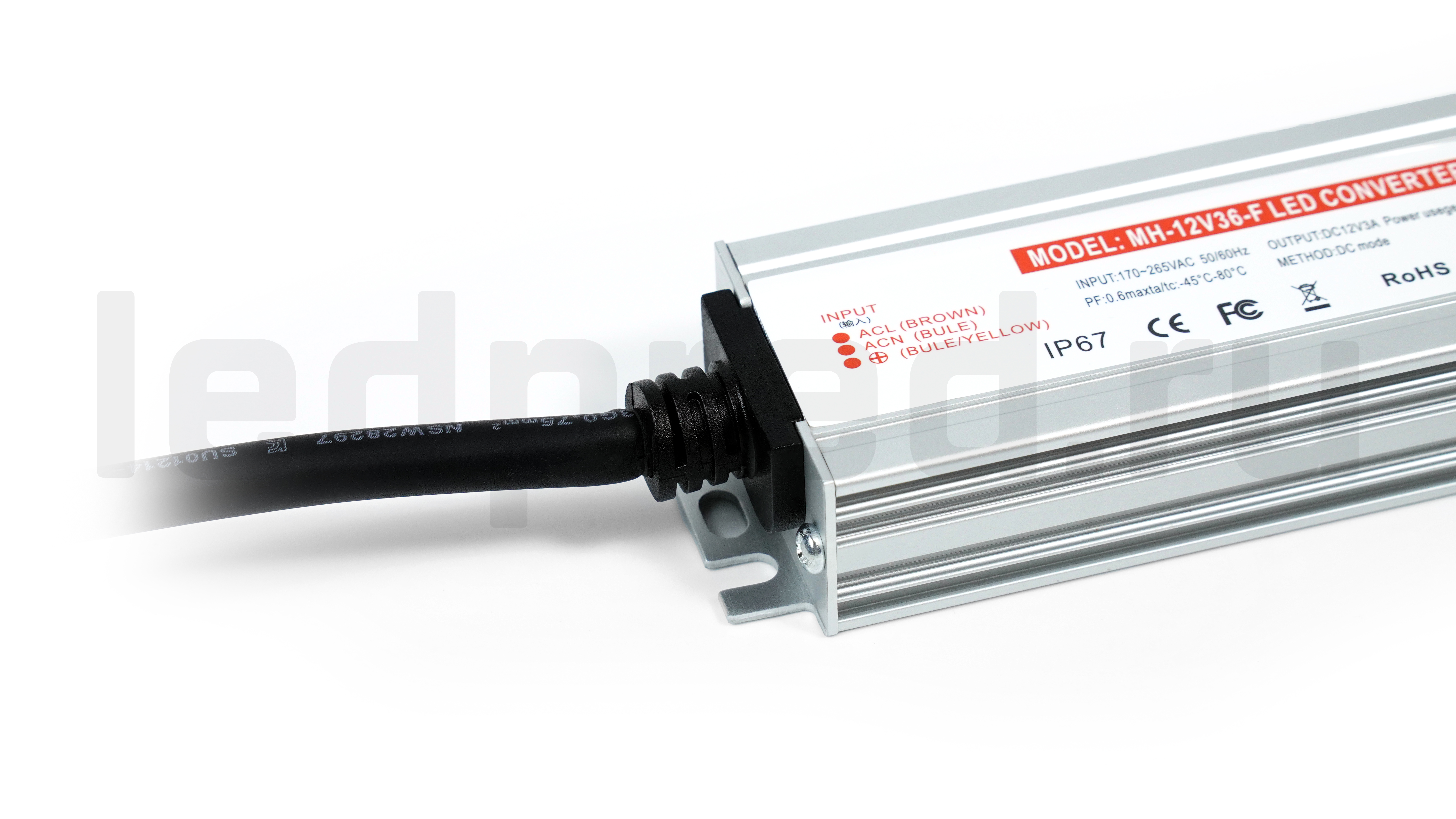 Блок питания DX-SLIM-12V-36W-IP67-5Y-HH