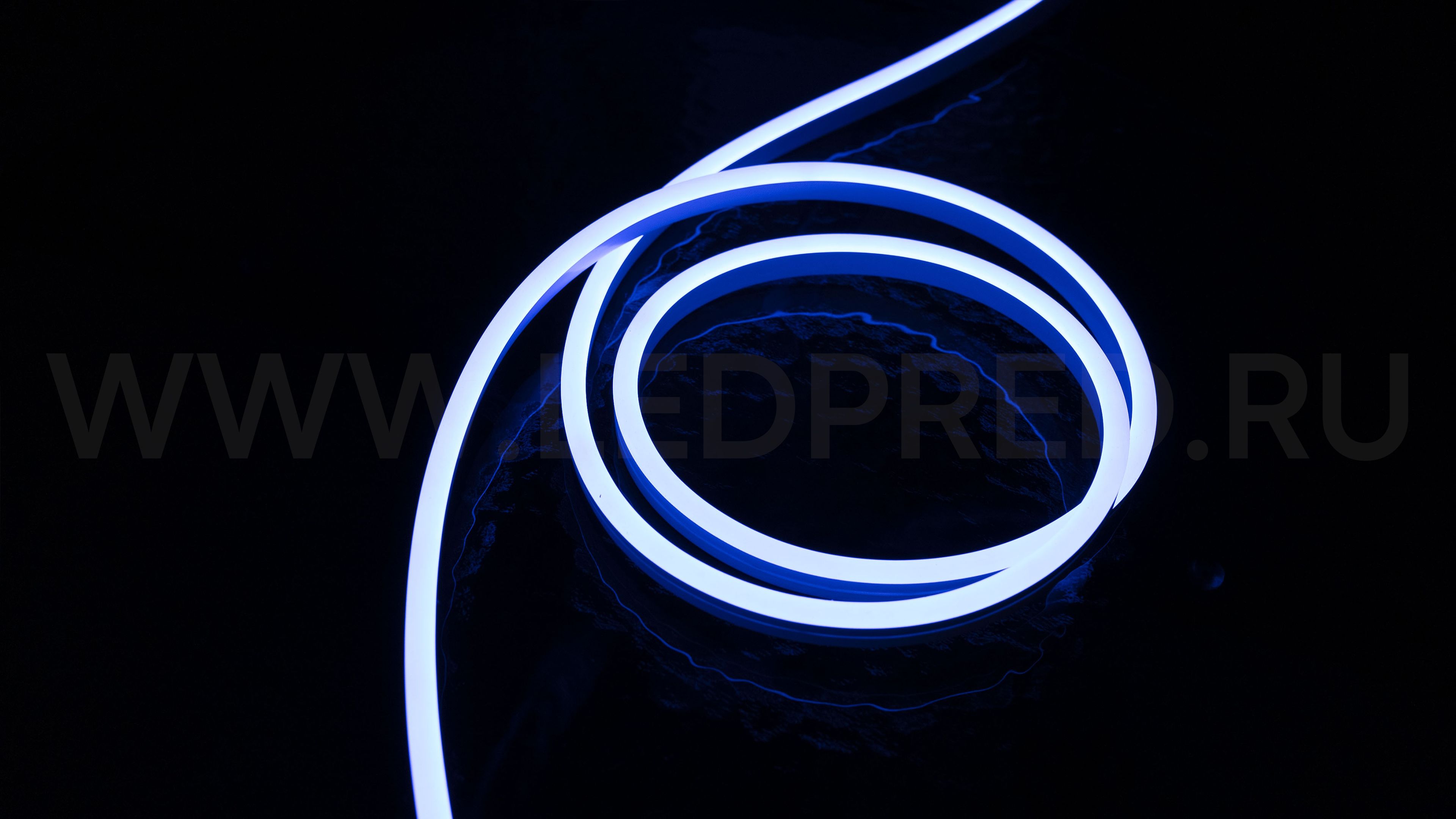 Неон тонкий 12V, цвет голубой NEON-6X12-SILICONE-LB-10MM-MEN