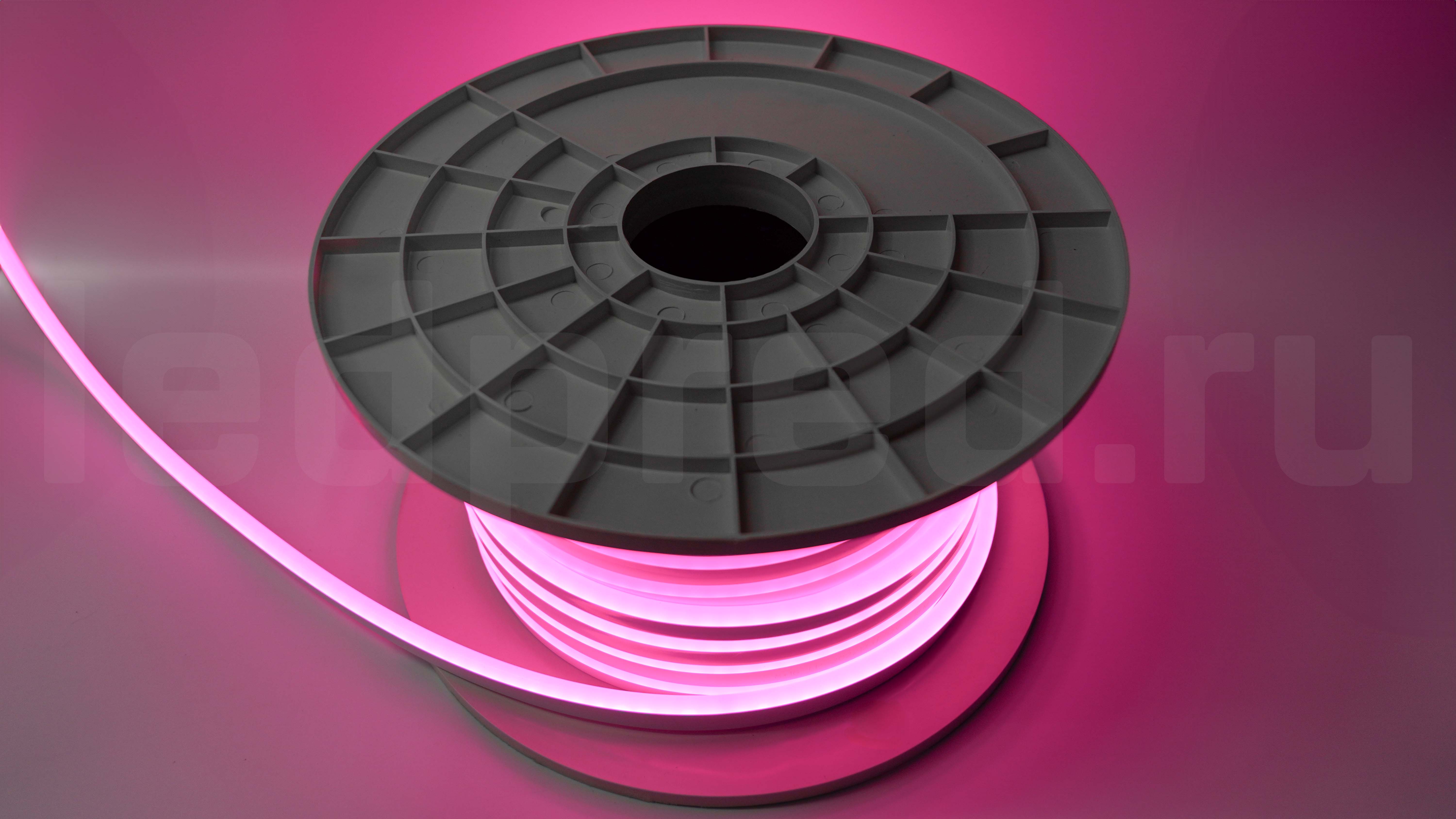 Неон тонкий 12V, цвет светло розовый NEON-816-SIL-DC12-LIGHT PINK-10mm-MEN