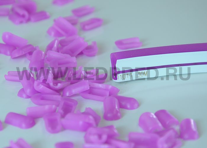 Заглушка пурпурная для тонкого неон NEONTHIN-12-ZAGLUSHKA-PURPLE-SILICONE816-10mm-TP