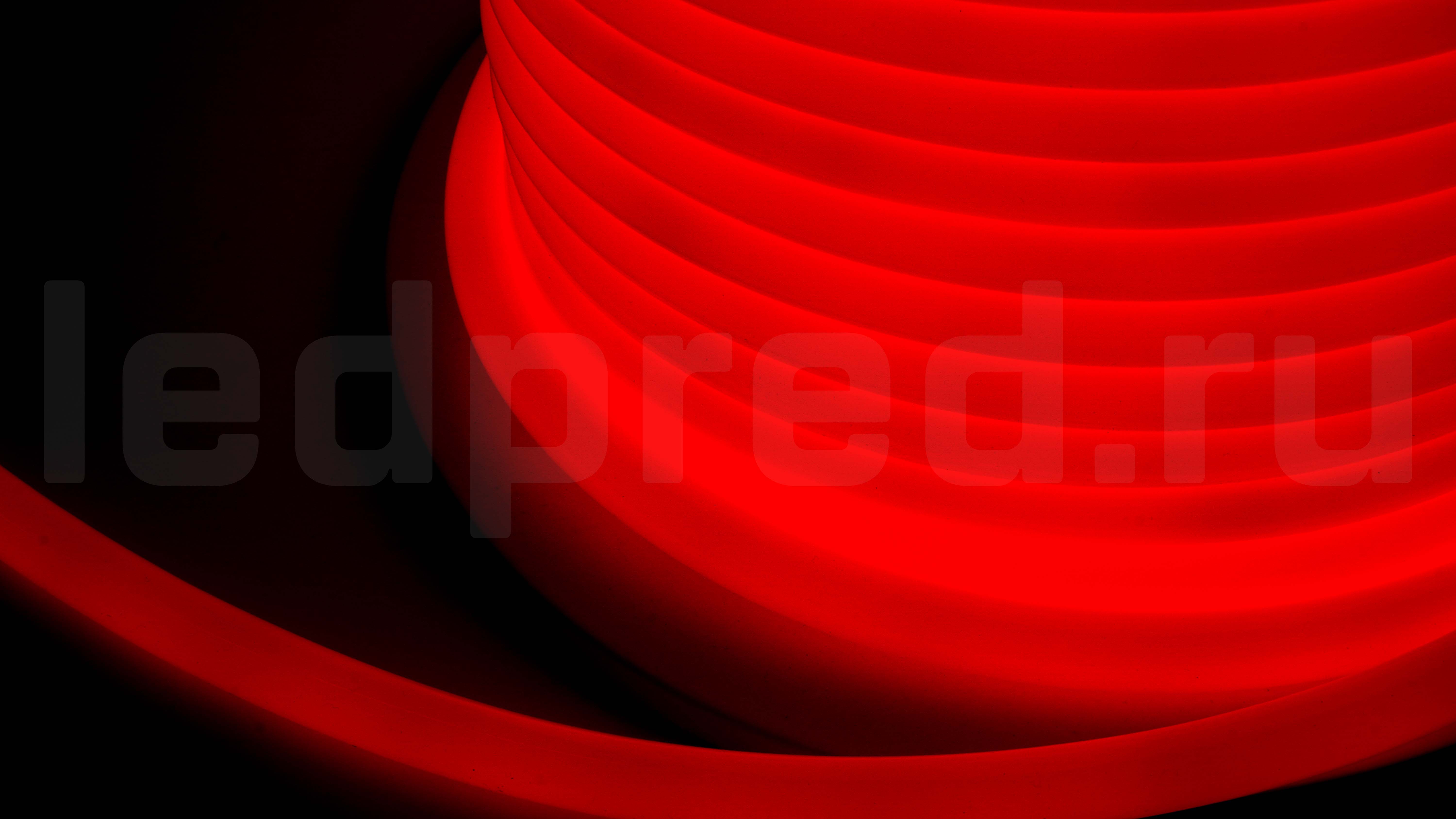 Круглый неон 220V, цвет красный NEONTHIN-CIRCLE-220-R-SILICONE816-MEN