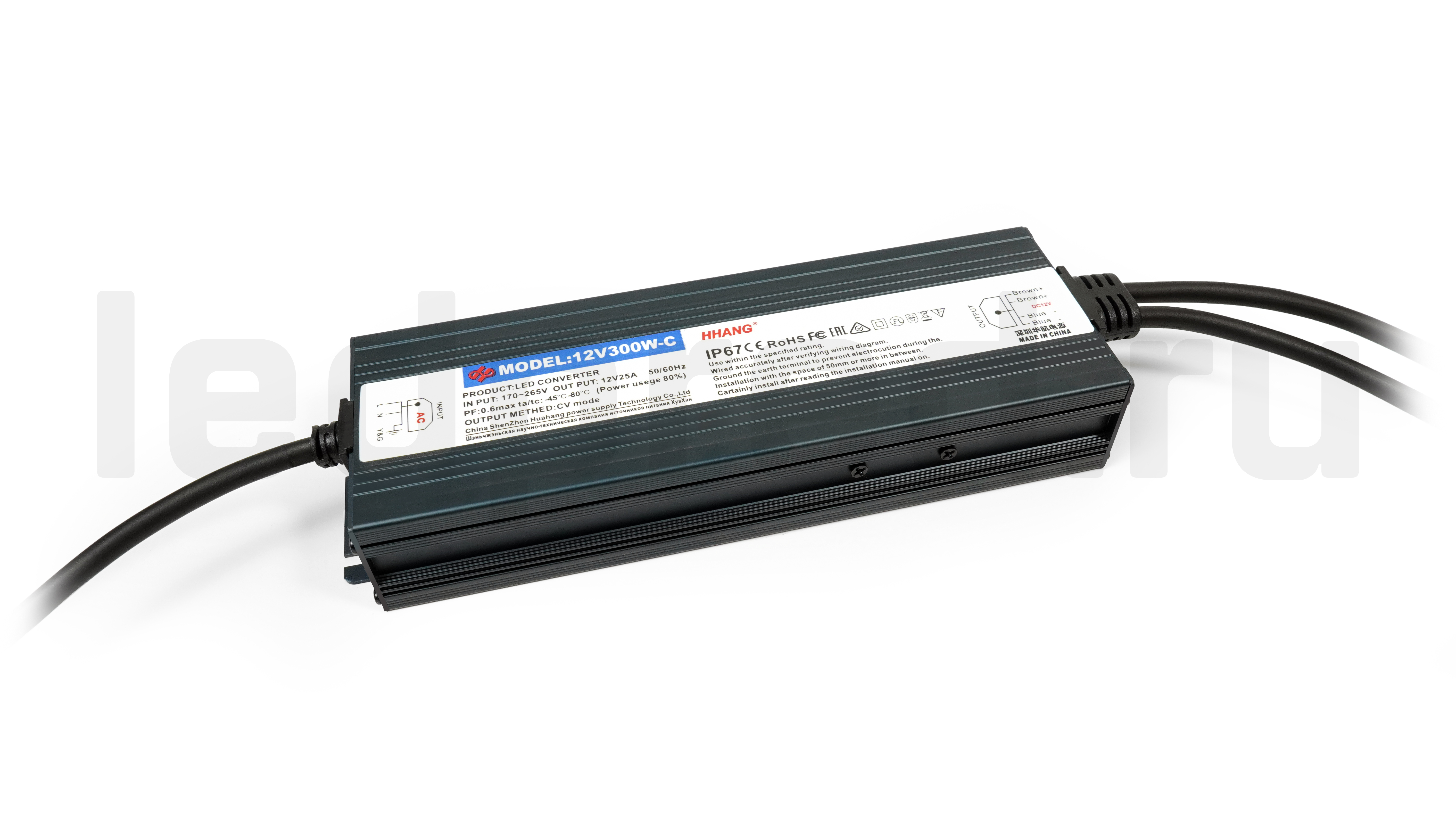 Блок питания SLIM-12V-3Y-300W-IP67-HH
