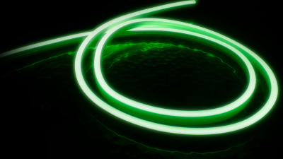 Неон тонкий 12V, цвет зеленый NEON-8X16-SILICONE-G-10MM-MEN