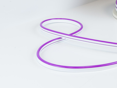 Тонкий неон 12V, цвет розовый NEONTHIN-12-P-SILICONE816-10mm-MEN