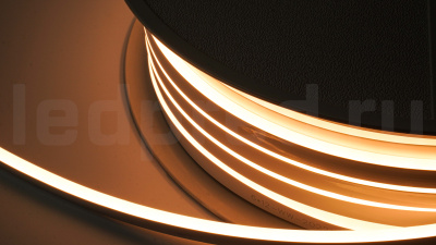 Неон тонкий 12V, цвет теплый белый NEON-612-SIL-DC12-WARM WHITE-10mm-MEN