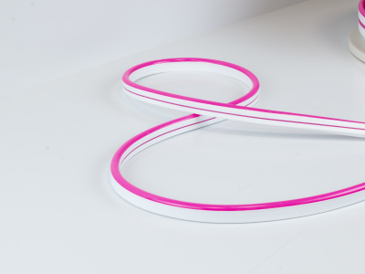 Неон тонкий 12V, цвет светло-розовый NEON-8X16-SILICONE-LP-10MM-MEN