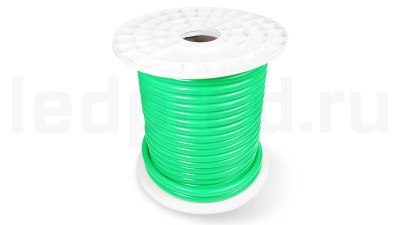 Неон круглый 220V, цвет зеленый NEONTHIN-CIRCLE-220-G-SILICONE-16-MEN
