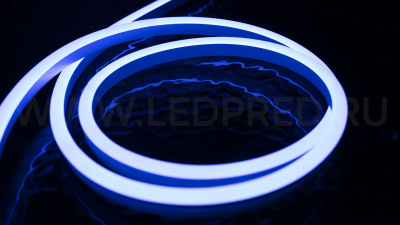 Неон тонкий 12V, цвет голубой NEON-6X12-SILICONE-LB-10MM-MEN