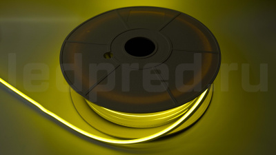 Неон тонкий 12V, цвет желтый NEON-612-SIL-DC12-YELLOW-10mm-MEN